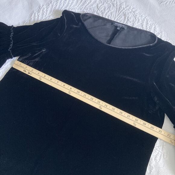 Lafayette 148 New York Roslin velvet Bell 3/4 sleeve blouse Women's size L - Picture 9 of 12